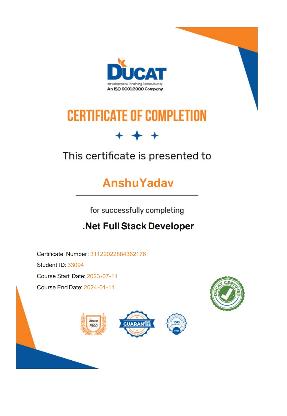 Certificate